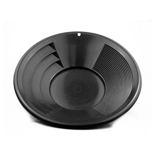 14" Black Dual Riffle Gold Pan