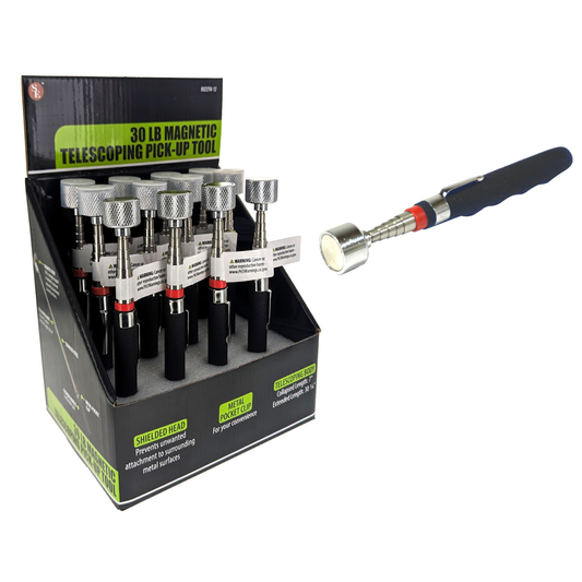 30lb Pull Telescopic Magnet - 12 Piece Display