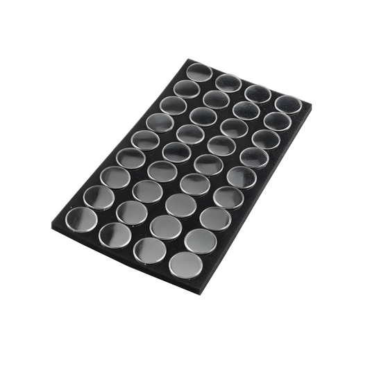 36Pc MEDIUM Round Gem Holder in Black Foam
