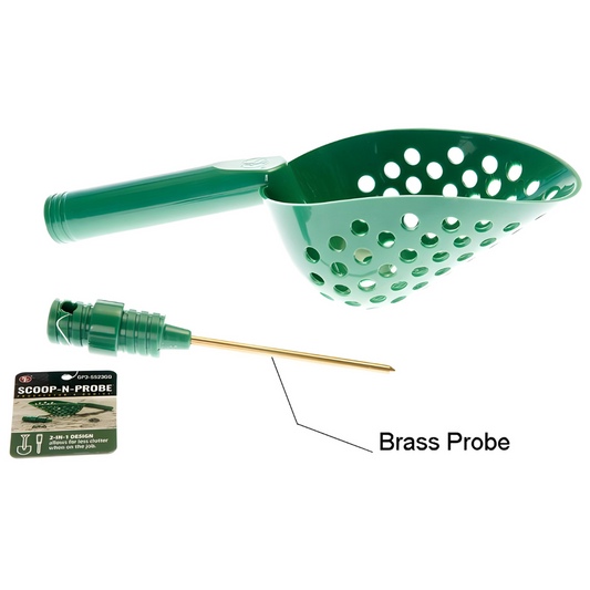 Scoop-N-Probe 14" Sand Scoop and Brass Probe - Green
