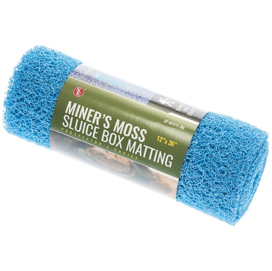 Miner's Moss, Sluice Box Matting, 36" x 12" - Blue