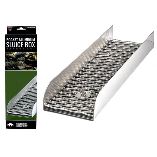 Pocket Aluminum Sluice Box with Ribbed Matting